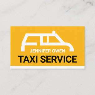 Eenvoudige Gele Taxi Cab Plaats Uw Naam Visitekaartje