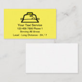 Eenvoudige gele taxidienst visitekaartje (Voorkant / Achterkant)