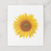 Eenvoudige gele zonnebloem bruiloft (Buitenkant ongevouwen)