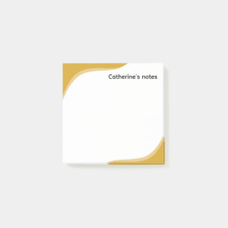 Eenvoudige gele & zwarte golven aanpasbaar post-it® notes