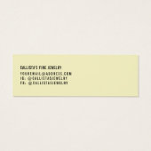 Eenvoudige gele zwarte Kaart met meerdere oormerke (Achterkant)