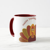 Eenvoudige gelukkige deanksgiving Turkije | Combo- Mok (Voorkant links)