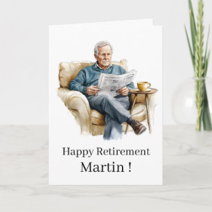 Eenvoudige Gelukkige Pensioen Felicitaties Modern Kaart