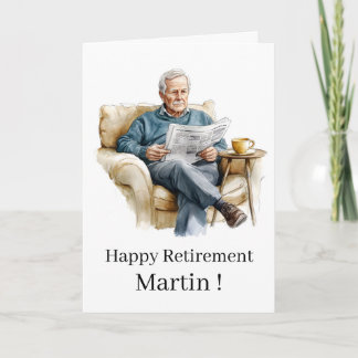 Eenvoudige Gelukkige Pensioen Felicitaties Modern  Kaart