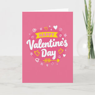 Eenvoudige gelukkige Valentijnskaart Kaart