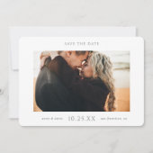 Eenvoudige Gematigde Foto sparen de Datum uitnodig Save The Date (Voorkant)