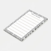 Eenvoudige Geometrische Abstracte Zwart & Wit Post-it® Notes (Schuin)