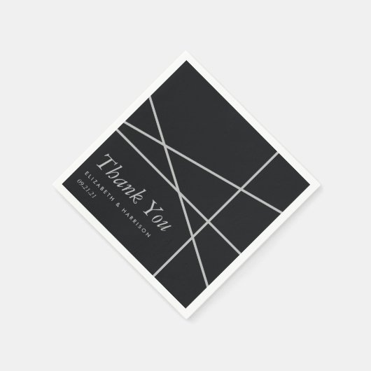 Eenvoudige geometrische stijl bruiloft servet (Hoek)