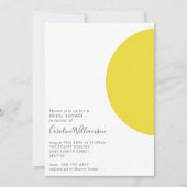 Eenvoudige geometrische vormen Geel grijs Vrijgeze Kaart (Voorkant)