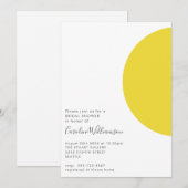 Eenvoudige geometrische vormen Geel grijs Vrijgeze Kaart (Voorkant / Achterkant)