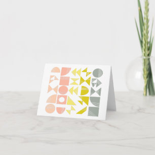Eenvoudige geometrische vormen lijnen in pastel ko notitiekaartje