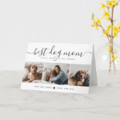 Eenvoudige Gepersonaliseerd Pet Dog Moederdag Kaar Kaart (Gele Bloem)