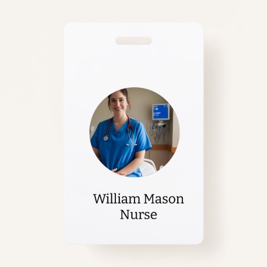 Eenvoudige Gepersonaliseerd verpleging Badge (Voorkant)
