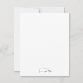 Eenvoudige gepersonaliseerde briefpapier vlakke no notitiekaartje
