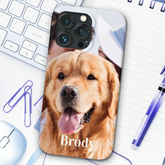 Eenvoudige gepersonaliseerde fotonaam Case-Mate iPhone case