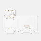 Eenvoudige gepersonaliseerde gouden liefde script  bedankdoosjes (Uitgevouwen)