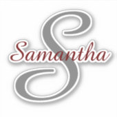 Eenvoudige gepersonaliseerde naam sticker (Voorkant)