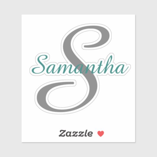 Eenvoudige gepersonaliseerde naam sticker (Vel)