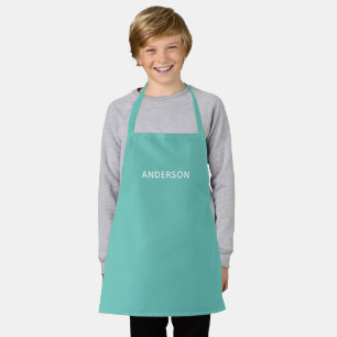 Eenvoudige gepersonaliseerde naammonogram Elegan Schort