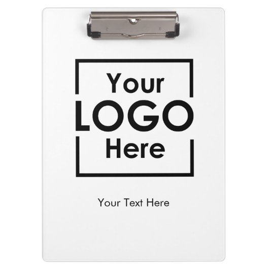 Eenvoudige gepersonaliseerde zakelijke Logo tekst  Klembord (Voorkant)