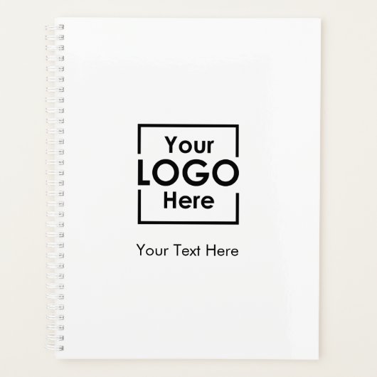 Eenvoudige gepersonaliseerde zakelijke Logo tekst  Planner (Voorkant)