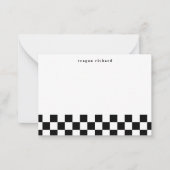 Eenvoudige geruite persoonlijke briefkaarten (Voorkant)