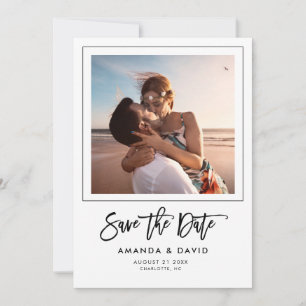 Eenvoudige geschreven foto met handschrift save the date