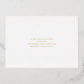 Eenvoudige gespleten Gold Script Photo Afstuderen  Folie Uitnodiging (Achterkant)