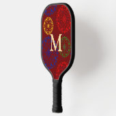 Eenvoudige getextureerde besneeuwde mandala pickleball paddle (Links)