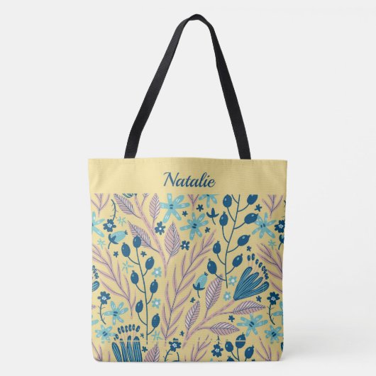 Eenvoudige geverfde Canvas tas van Floral (Voorkant)