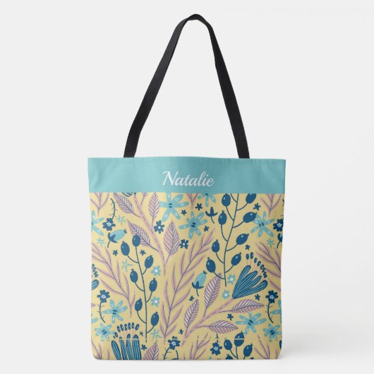Eenvoudige geverfde Canvas tas van Floral (Voorkant)