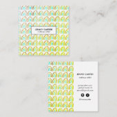 Eenvoudige, gevlekte Waterverf Rainbows Patroonkoe Vierkante Visitekaartje (Voorkant / Achterkant)