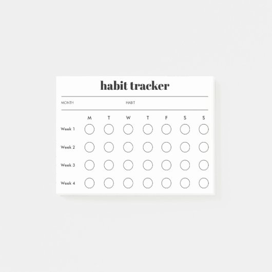 Eenvoudige gewoontetracker Post-IT notities Post-it® Notes (Voorkant)