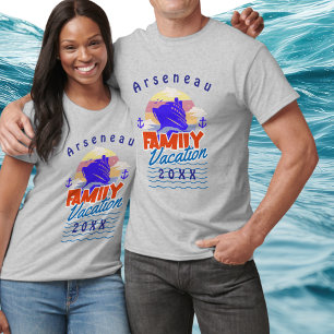 Eenvoudige gez familiecruisevakantie personalisere t-shirt