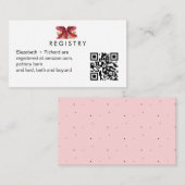 Eenvoudige Gift Registry voor Baby QR Code Kaart I (Voorkant / Achterkant)