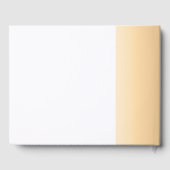 Eenvoudige Glam Goud en Wit Trouwerij Monogram Gastenboek (Achterkant)