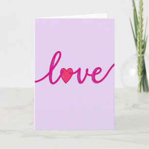 Eenvoudige Glanzende Hart Liefdekaart Kaart