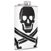 Eenvoudige glimlach Pirate Skull Heupfles (Rechts)