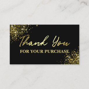 Eenvoudige Gold Black Glam - Hartelijk dank voor u Visitekaartje