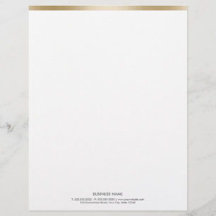 Eenvoudige Gold Border Letterhead Briefhoofd Sjabloon