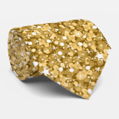 Eenvoudige Gold Glitter Stropdas (Opgerold)