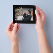 Eenvoudige Gold Merry-kerstkaart Flyer (Hand)