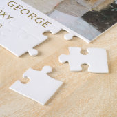 Eenvoudige Gold Script Calligraphy Photo Save the Legpuzzel (Zijkant)