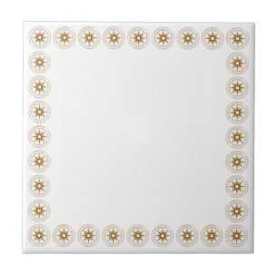 Eenvoudige Gold Starst burst Medallion Lijst Tegeltje