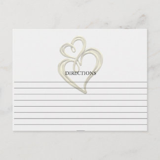 Eenvoudige Gold Swirl Hearts Recipcards Briefkaart