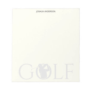 Eenvoudige golf fan persoonlijke briefpapier buff notitieblok