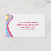 Eenvoudige golf visitekaartje (Achterkant)