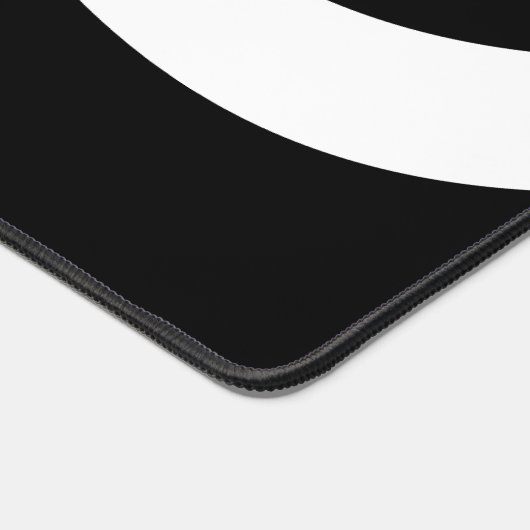 Eenvoudige golven 2 - zwart en wit bureaumat (Hoek)