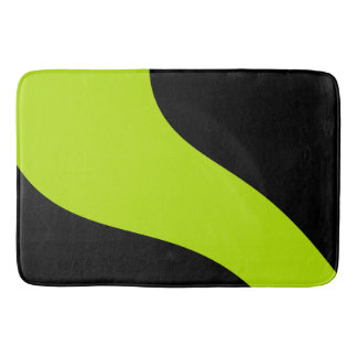 Eenvoudige golven in Lime Green Badmat