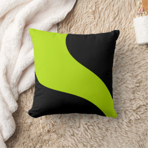 Eenvoudige golven in Lime Green Kussen